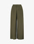 Pantalon uni fluide à taille élastiquée - Kaki - 1