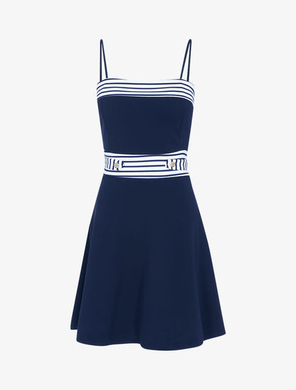 Robe patineuse à détails style marinière - Marine - 3