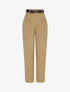 Pantalon carotte à fronces - Camel - 1