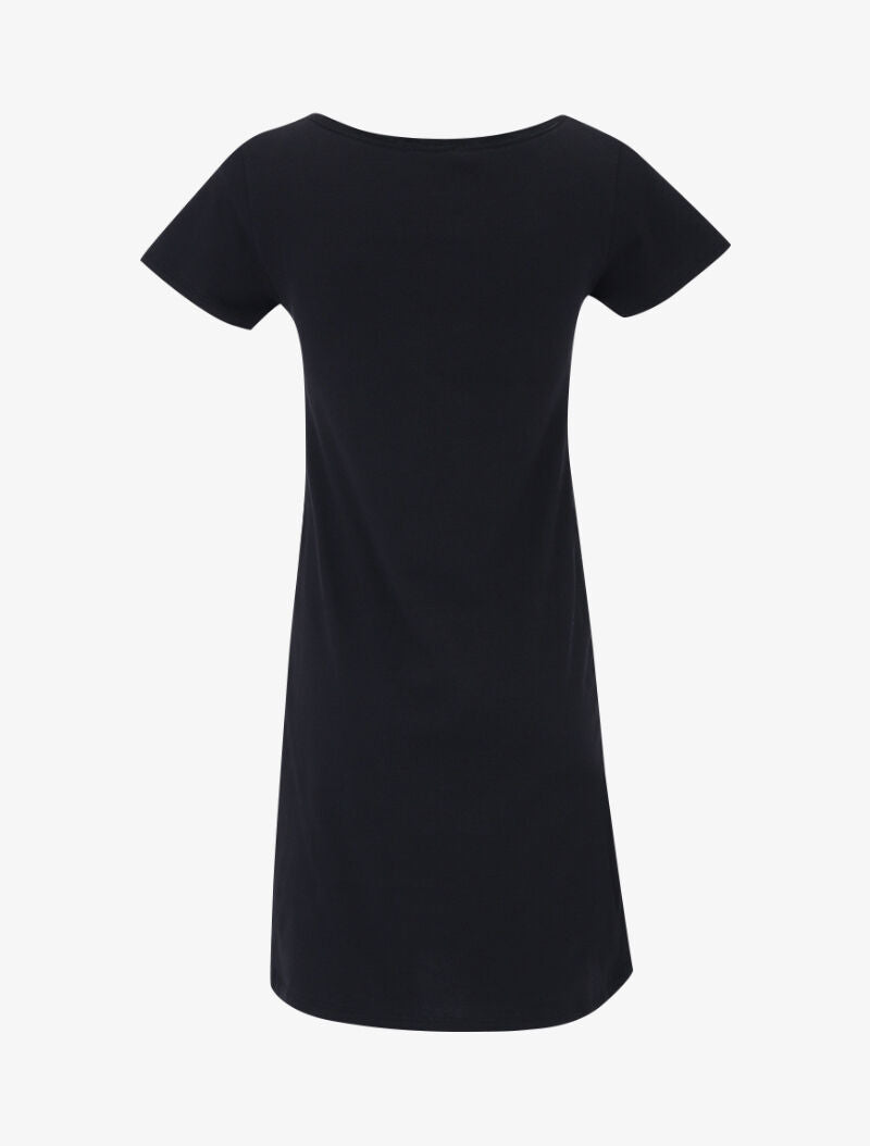 Robe t-shirt à flocage - Noir - 2