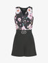 Combishort à buste imprimé floral - Noir/rose - 3