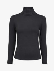 Top basique à col roulé stretch - Noir - 4