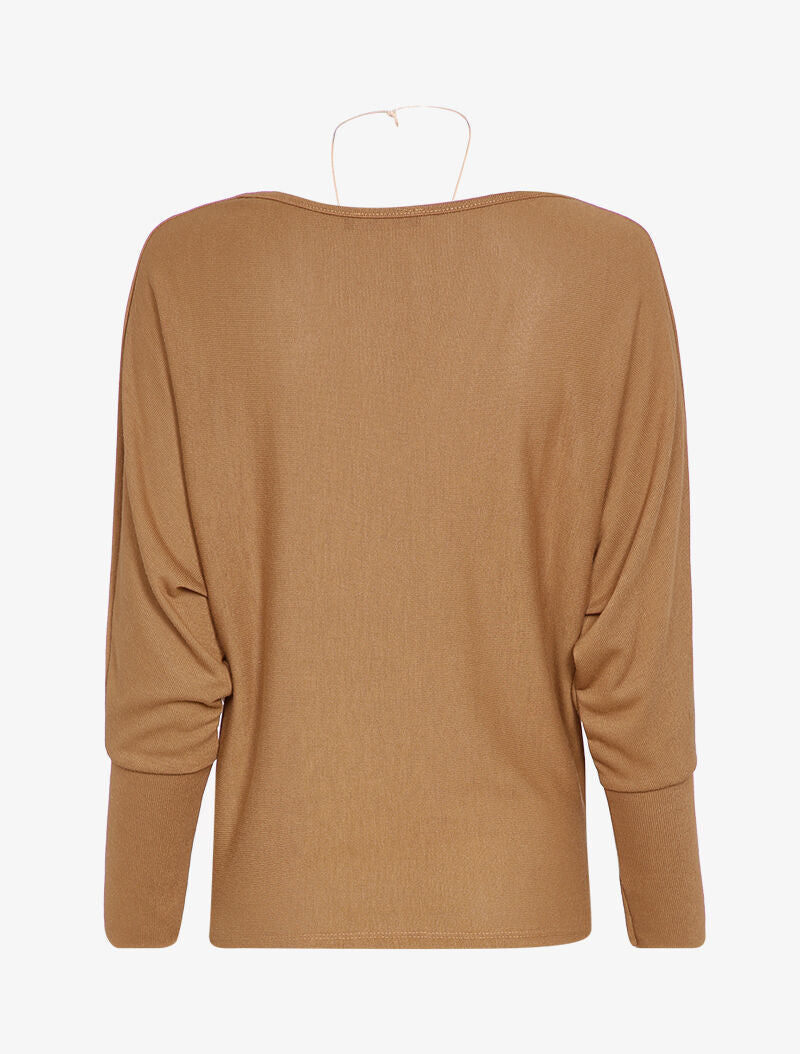 Pull chauve-souris uni - Camel - 3
