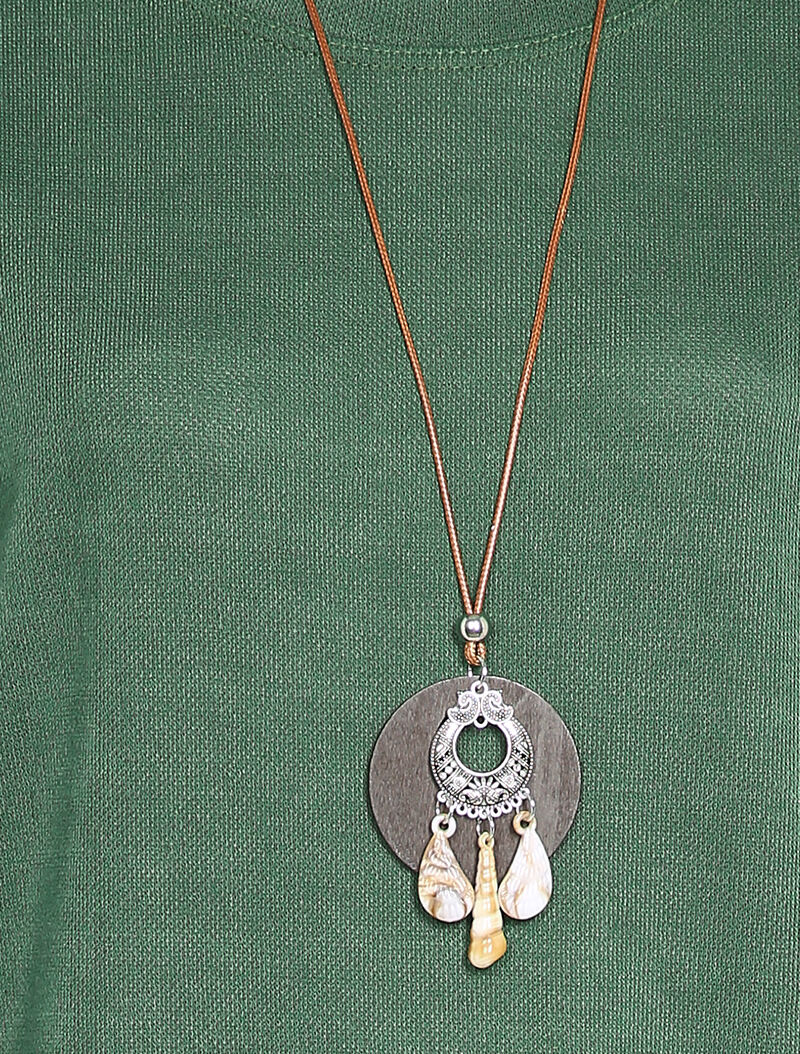 Tunique à dos long et poches - Vert - 3