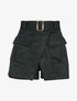 Short style jupe portefeuille en suédine - Noir - 3