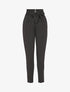 Pantalon carotte zippé à taille empire - Noir - 1