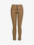 Pantalon en simili à grand anneau - Camel - 1