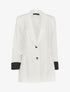 Veste blazer oversize - Blanc - 1