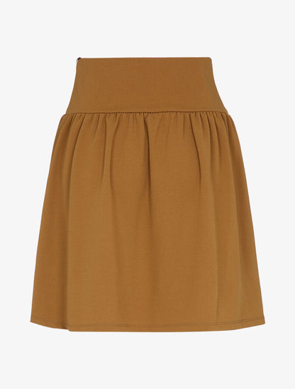 Jupe taille haute patineuse - Camel - 2