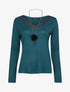 Pull doux à col V soyeux - Vert bouteille - 4