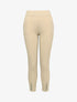 Pantalon 7/8 taille haute à boutons stylisés - Beige - 1