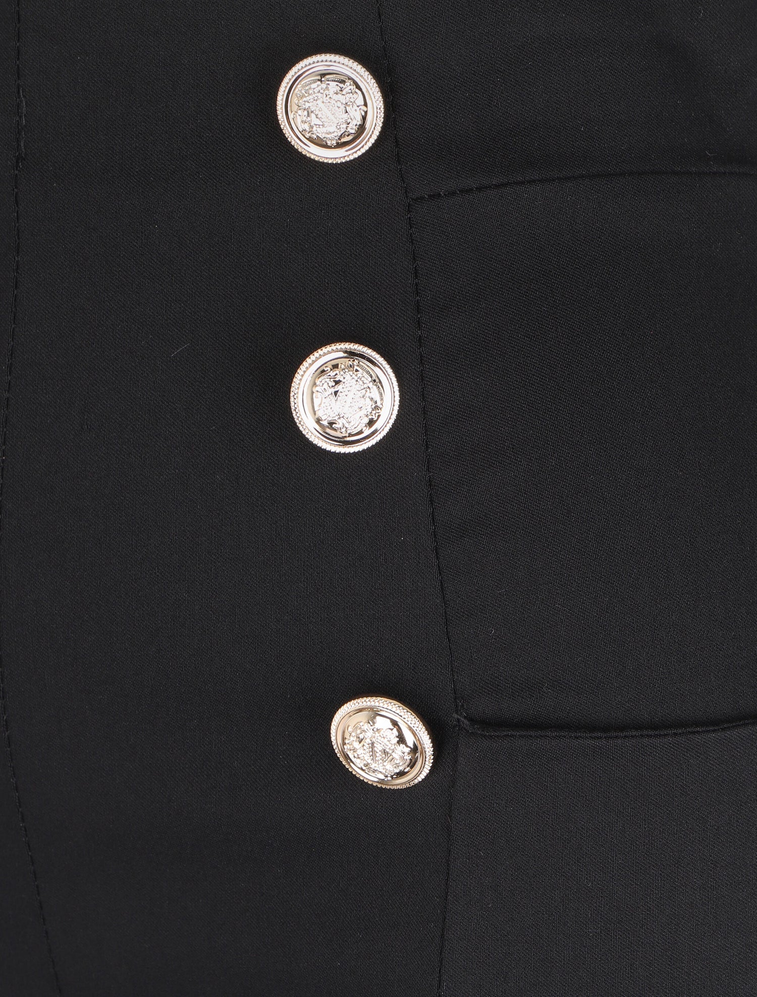Pantalon empire à boutons décoratifs - Noir - 3