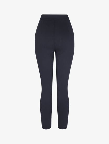 Pantalon empire à boutons décoratifs - Marine - 2