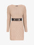 Robe pull en maille effet croisé - Vieux rose - 3