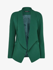 Blazer à pans asymétriques - Vert foncé - 1