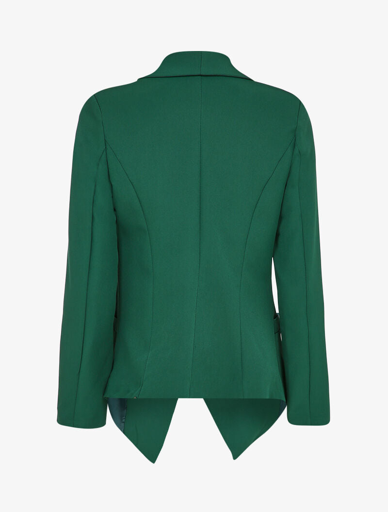 Blazer à pans asymétriques - Vert foncé - 2