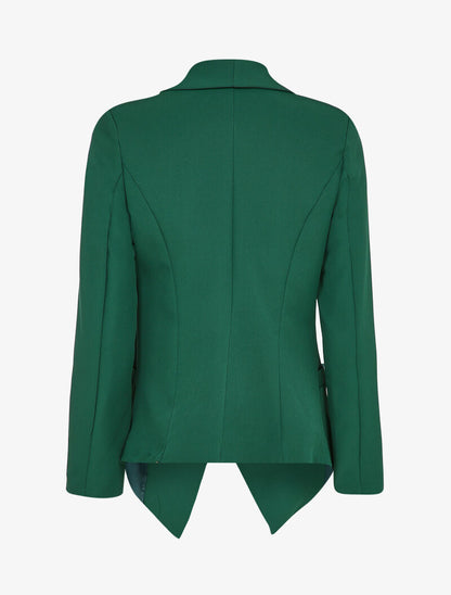Blazer à pans asymétriques - Vert foncé - 2
