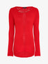 Pull à dos long ajouré et stylisé - Rouge - 1
