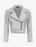 Perfecto en suédine à zips stylisés - Gris foncé - 1