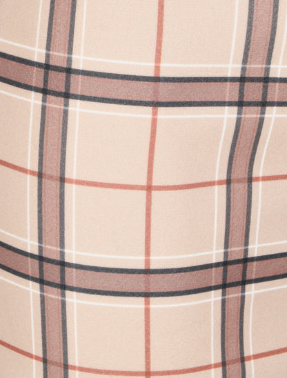 Jupe à imprimé tartan - Beige - 3