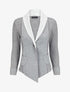 Gilet côtelé à pans asymétriques - Gris chiné - 4