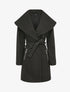 Manteau à col large et poches à zips décoratifs - Noir - 4