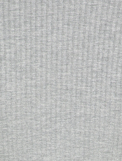 Body côtelé à col V - Gris - 3