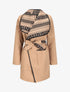 Manteau à col châle imprimé aztèques - Camel - 1