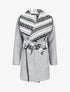 Manteau à col châle imprimé aztèques - Gris chiné - 1