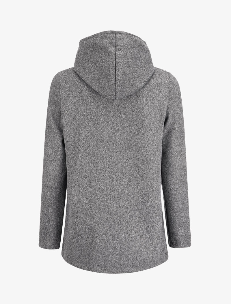 Duffle coat court avec capuche - Gris - 2
