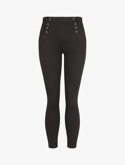 Jean élastiqué coupe slim - Noir - 1