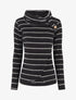 Pull rayé à col montant - Noir - 4