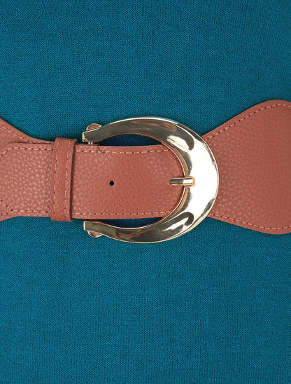 Robe pull col V fantaisie irisé - Bleu lagon - 3