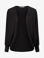 Gilet uni à manches dolman - Noir - 5