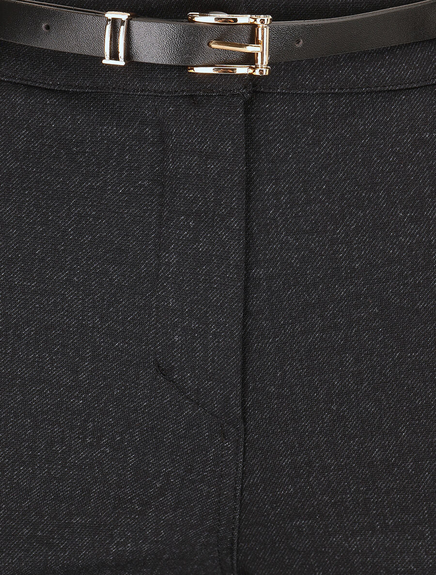 Pantalon flare effet chiné - Anthracite - 3