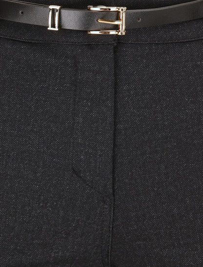 Pantalon flare effet chiné - Anthracite - 3