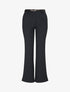 Pantalon flare effet chiné - Marine - 4