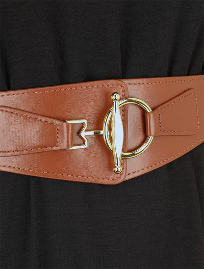 Robe fluide à col carré stylisé - Noir - 3