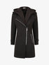 Manteau à empiècement style sweat - Noir - 4