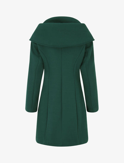 Manteau texturé et zippé à capuche - Vert sapin - 2