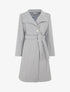 Manteau long uni à boutons marins dorés - Gris/noir - 1