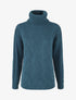 Pull uni en maille à col roulé - Bleu canard - 4