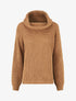 Pull en maille à col roulé loose - Camel - 1