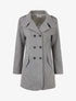Manteau uni à col cranté stylisé - Gris - 4