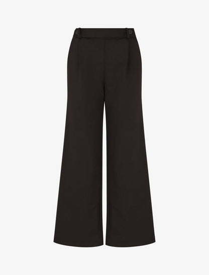 Pantalon long épais coupe ample - Noir - 1