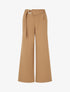 Pantalon long uni coupe ample - Camel - 1