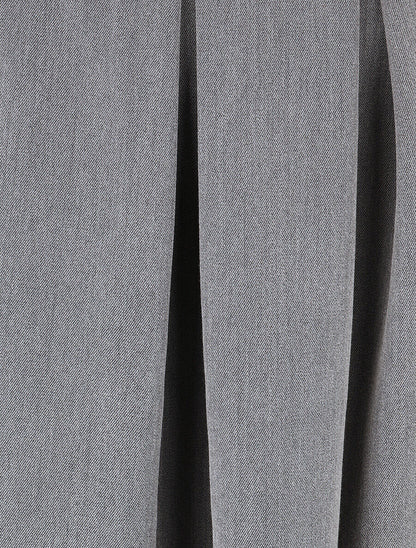 Jupe longue unie à taille élastiquée - Gris - 3