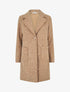 Manteau long uni duveteux - Camel - 4