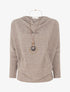Pull côtelé et irisé - Taupe - 1