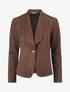 Veste en suédine col tailleur - Marron - 1